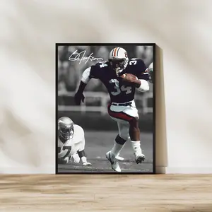 Bo Jackson Auburn Art Print Auburn Tigers Football Poster, Football Wall Decor Sports Fan Gift, for Sports Fans & Home Office Display, Poster Football Gifts - Unframed