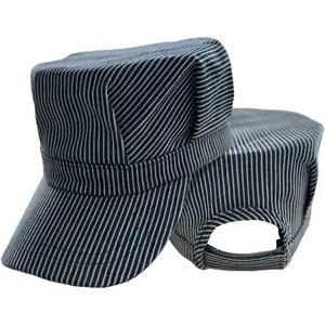Unisex Train Conductor Hat - Railroad Themed Headwear for Adults, Ideal for Pairing with Denim Overalls