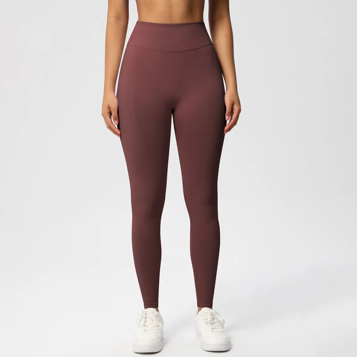 Women's Solid Color High-Waisted Yoga Leggings Breathable Quick-Drying Moisture-Wicking Soft Stretchy Seamless Solid Color Butt-Lifting Ideal for Yoga Running Fitness straight leg workout pants for gym Female All Seasons