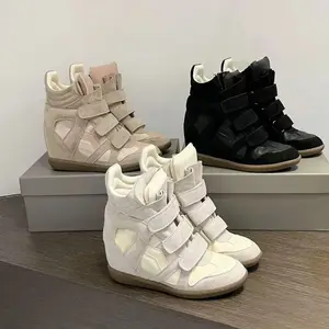 Women's 2026 Invisible Inner 8CM Slope Heel High Top Sneakers, Color-Matching Athletic Footwear, Casual Trainers & Walking Shoes for Comfortable Wear