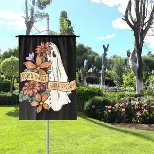 Halloween Garden Flag Decor - Halloween Flag For Yard - Spooky Halloween Garden Flag and House Banner - Halloween Home Garden Decor -  Flag