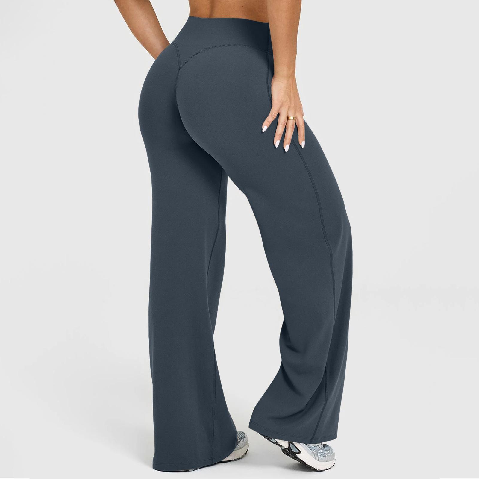 JGS1996 Women's High Waisted Straight Leg Yoga Pants - Casual Loose Outfit Lounge Pants Soft Stretchy Seamless Leggings Comfortable Flattering Activewear for Workout Gym Daily Wear