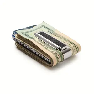 Slim Carbon Fiber Cash Clip, Durable Credit Card Holder Minimalist Fashion Wallet Accessory