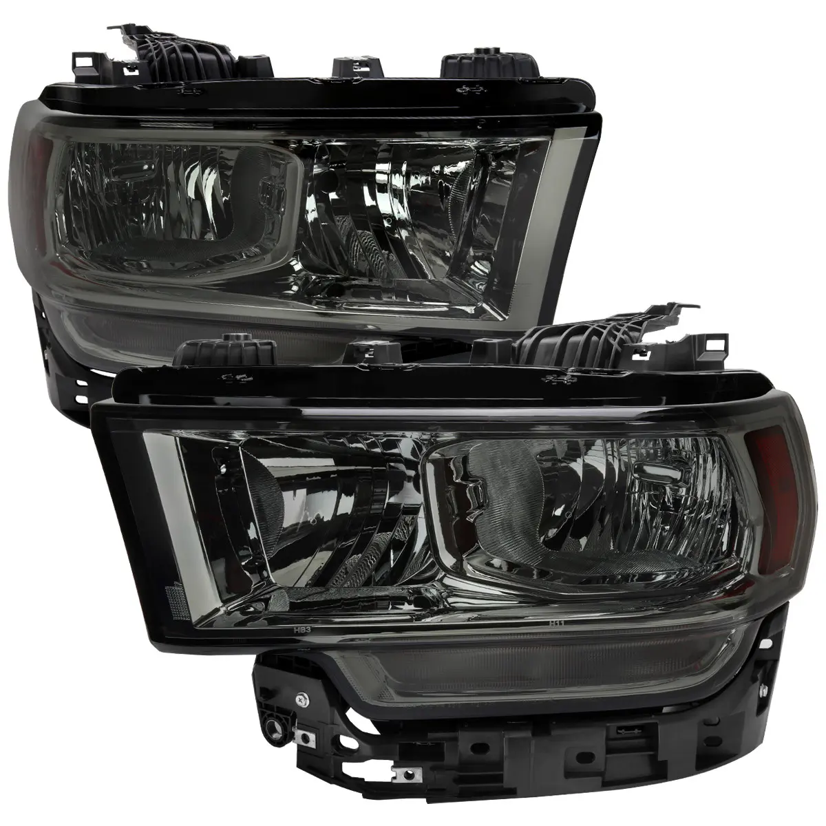2019-2024 RAM 2500/3500/4500/5500 Factory Style Headlight Assemblies (Chrome Housing/Smoke Lens) 2019-2024 RAM 2500/3500/4500/5500 Factory Style Headlight Assemblies (Chrome Housing/Smoke Lens)