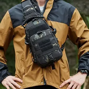 Outdoor Tactical Chest Bag, Multi-functional Military Fans Diagonal Shoulder Bag, Mountaineering Cycling Sports Diagonal Shoulder Bag, Tactical Crossbody Bag, Single Shoulder Backpack, Adjustable Strap Bag（gift）Gift