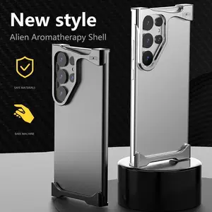 Frameless Aluminum Alloy Aromatherapy Phone Case for Samsung Galaxy, Scratch-Resistant Heat Dissipation Metal Bumper, Anti-Fall Protective Cover Damatek