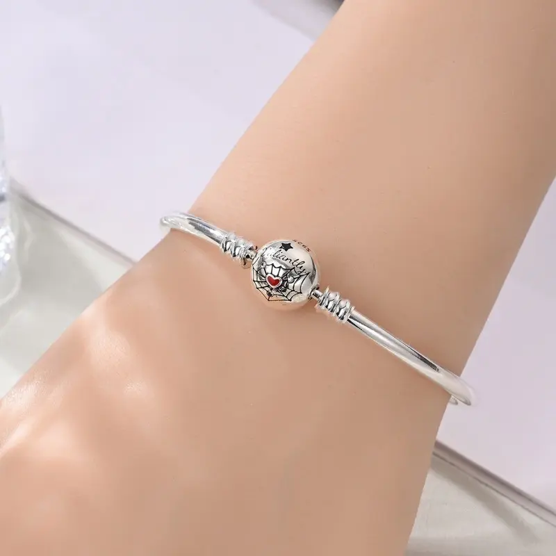 925 Sterling Silver Heroic Justice Bracelet - Motivational Cuff Bangle