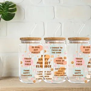 Happy Mindset 16oz Libbey Cup