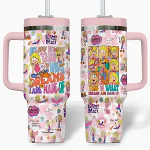 The Lizzie Movies Cup 40 oz 30 oz Tumbler With Handle, McGuire Movie Tumbler, Movie Lover Gift, Cute Cartoon Travel Cup, Gift for Her