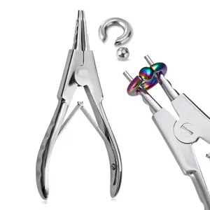DJCIW Heavy-Duty Ring Opening Pliers for Large Gauge Hoops,Versatile Tool for Jewelry Piercing, Captive Bead, Segment, Clicker, Stubborn Nose Hoop Rings
