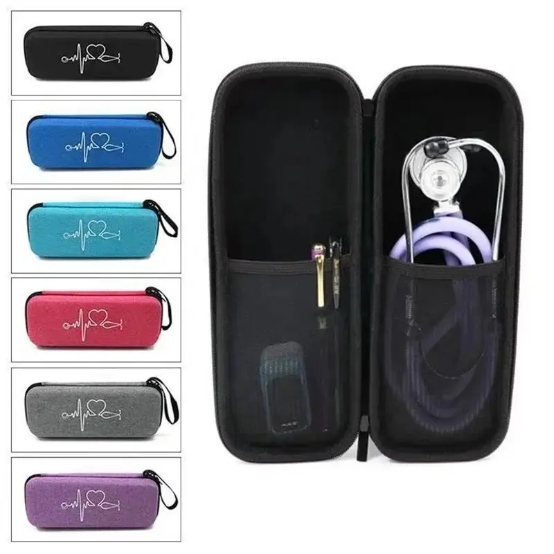 Durable Stethoscope Case for Medical Equipment - Pink Zipper Pouches Home Organizers Holder Kit Sturdy Protection Storage Carrying Bag Travel Organization Pouch