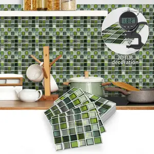 23cm*17cm Self-adhesive Sticker, Mosaic Fridge Sticker - PVC Kitchen Sticker, Waterproof Bathroom Wall Sticker, Peel and Stick, DInstallation, Wall Decor Sticker - Holiday Event Decoration, Home Decor