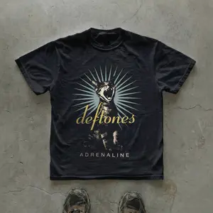 Cat Deftones Adrenaline T-Shirt, Rock Music Band Graphic Tees, Unisex Tshirt, Gifts Shirt, Menswear Womenswear Streetwear, Aesthetic, Heavyweight Cotton Comfort Top Regular Fit Y2k Outfit Outdoor Affliction Clothes