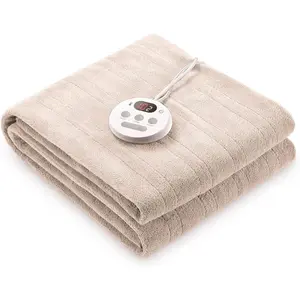 Heated Mattress Pad Twin Size Comfort Coral Fleece 10 Heating Levels & 10H Auto Shut Off, Electric Bed Warmer Pad with Controllers, Up to 15" Deep Pocket, Machine Washable