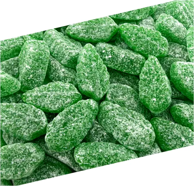 Spearmint Leaves, Soft Spearmint Candy, 1 Lb Bag | Gelatin Free, Mint Jelly Candy, Old Fashioned Candy, Delicate Sugar Finish