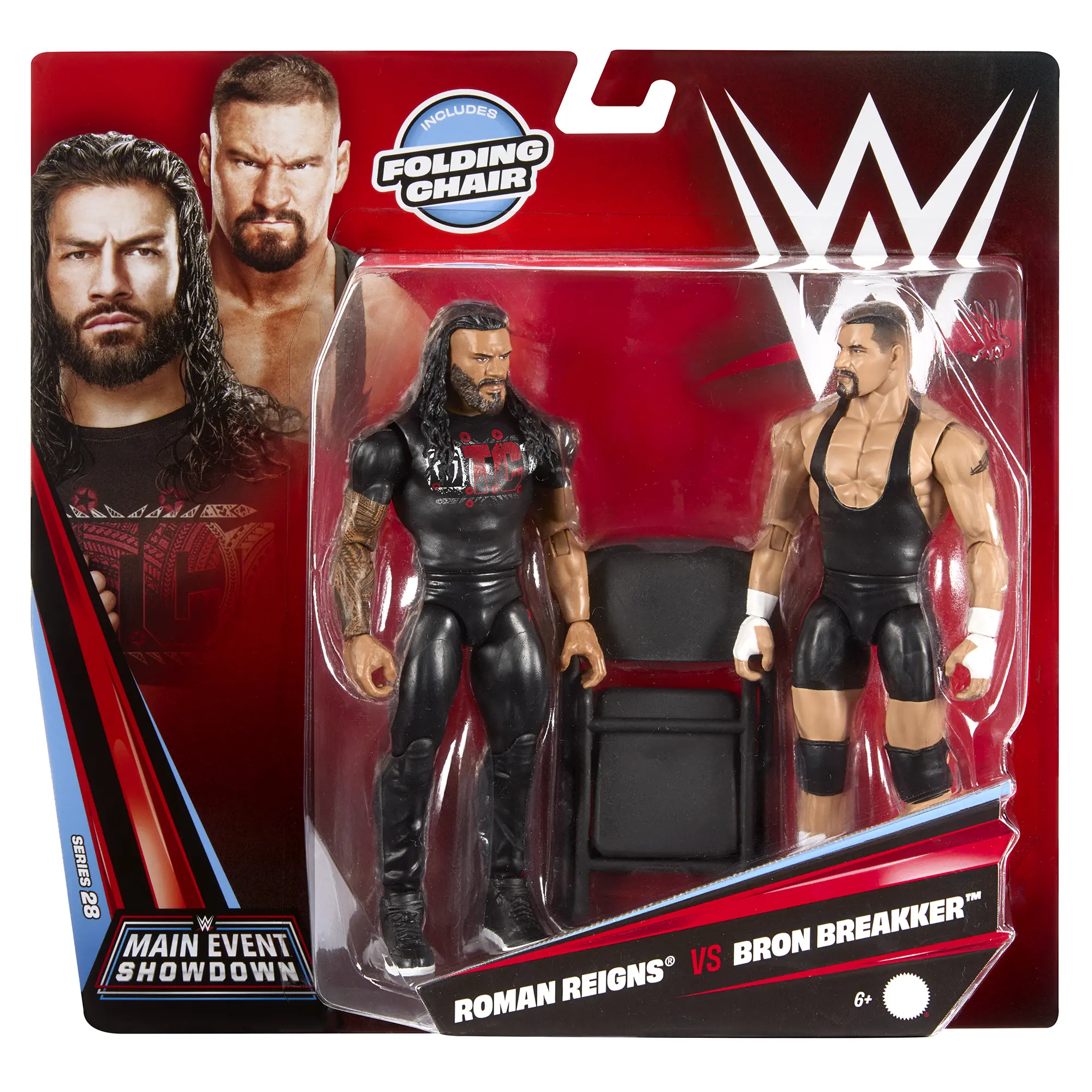 Bron Breakker & Roman Reigns - WWE Main Event 2-Packs 28 Mattel WWE Toy Wrestling Action Figures