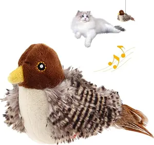 Potaroma Bird Cat Toy(not flapping), Bird Design Cat Chase, Pet Supplies For indoor Use, Lifelike Birdie Tweets, Plush Toy - Perfect Melody Chaser Cat cat toys