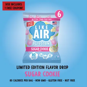 Sugar Cookie Puffcorn Single Serve - 6 bags - Like Air Puffcorn Sugar Cookie Puffcorn Single Serve - 6 bags - Like Air Puffcorn
