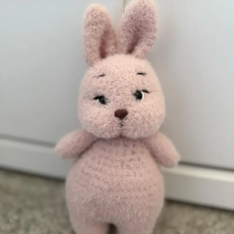 Crochet Fluffy Bunny - Adorable Plush Toy with Soft Texture and Cute Design