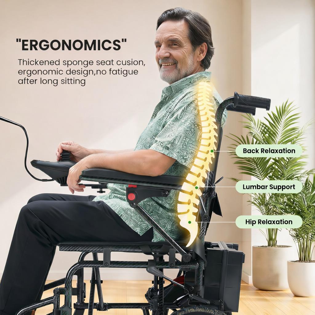 Electric Wheelchair for Adults, Foldable Power Wheelchair with 360W Dual Motor, Shock Absorbing Design, 15 Miles Range, 4MPH Max Speed, Supports 286 lbs
