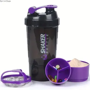 Portable Protein Shaker Bottle Blender, BPA-Free Sports Water Bottle for Smoothies, Meal Replacement Drinks, Fitness, Gym Training, Outdoor Activities, Running, Cycling, and Travel Hydration