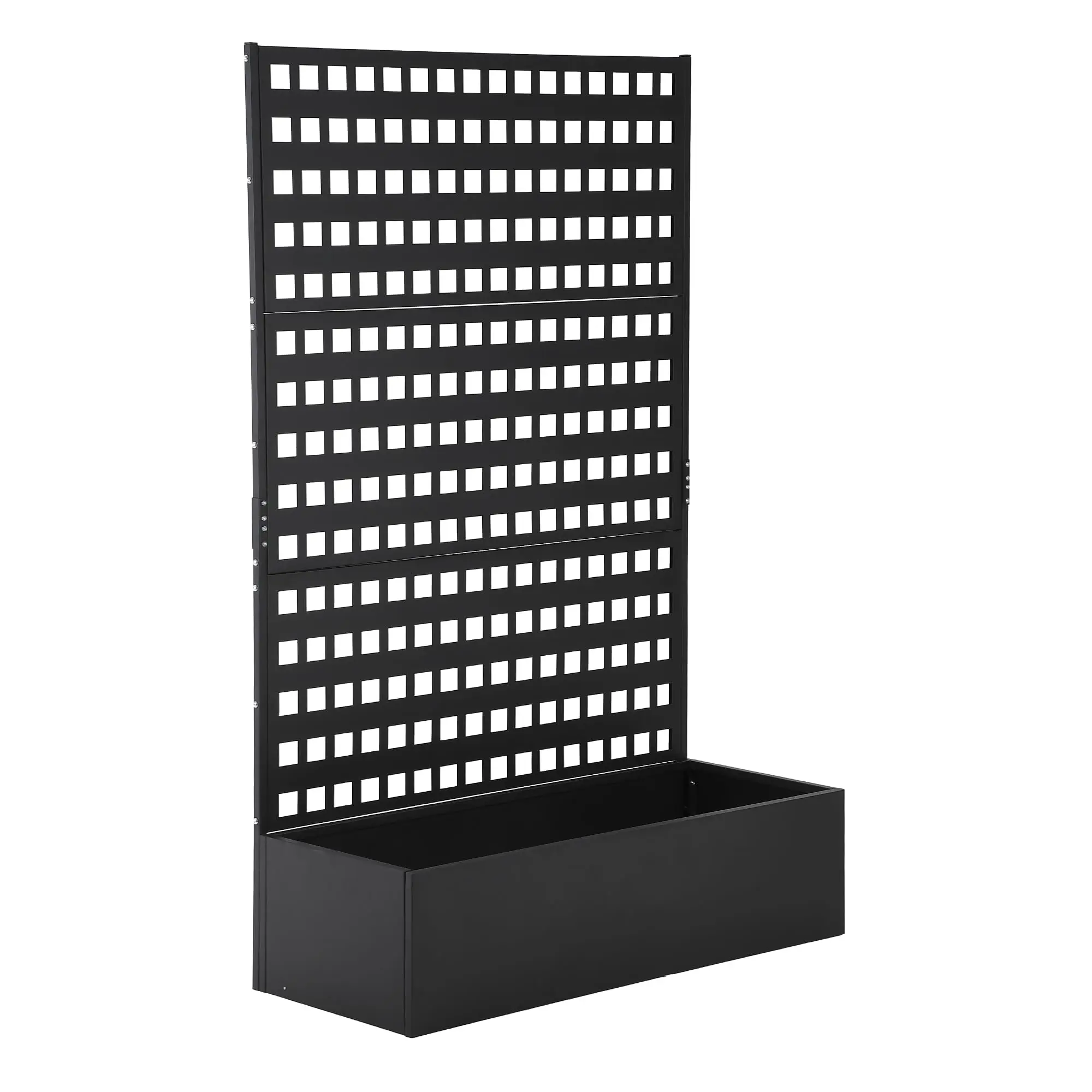 Garvee Steel Planter Box Black Metal Planter Square Indoor Outdoor Planters Cube Steel Heavy Duty Flower Pot for Patio, Deck, Yard, Garden