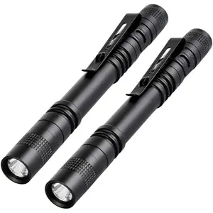 Pen Flashlight,2PCS Led Pen Light Flashlights with Clip,500 Lumen Mini Pocket Flashlight Small Penlight Inspection Flashlight