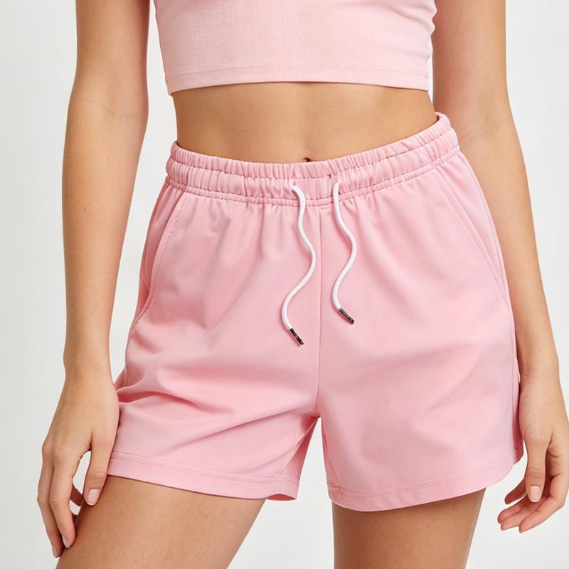 New women’s quick-dry sports casual shorts with a drawstring elastic waistband, summer beach athletic shorts