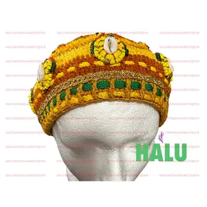 Knitted Oshun Ibukole Hat/ Gorro Oshun Ibukole Tejido / Santeria Osha