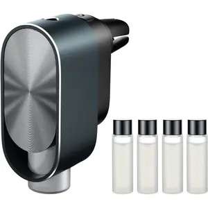 Smart Car Air Freshener Diffuser - Rechargeable Car Diffuser with 3 Modes, Ultrasonic Aroma Diffuser with 4 Essential Oils, Long-Lasting Freshener for Women and Men