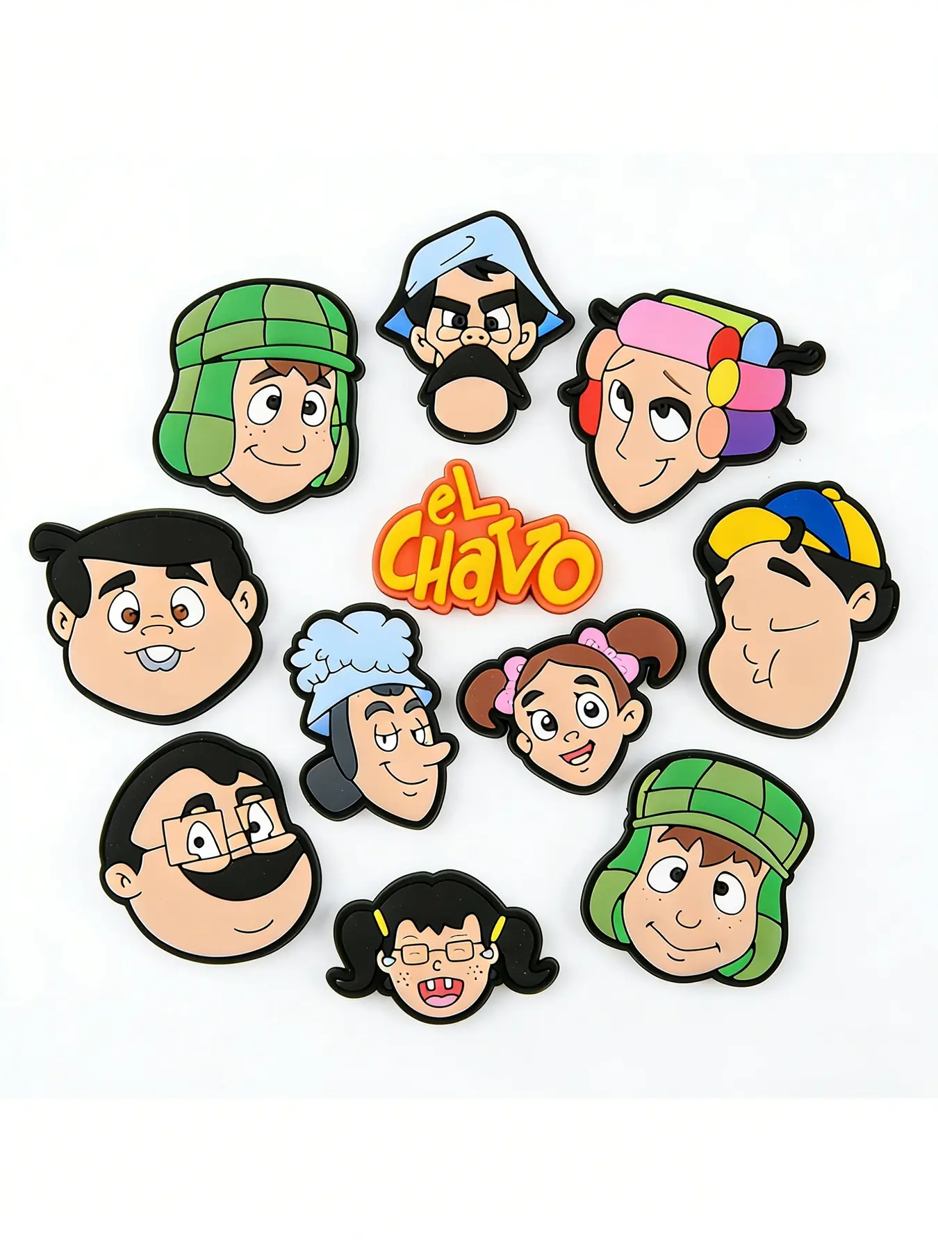 4-22pcs Cartoon El Chavo PVC Shoe Charms Set, Perfect for Shoes Wristbands Bags Accessories, Ideal Birthday Christmas Gift，Includes El Chavo Doña Florinda character party gifts