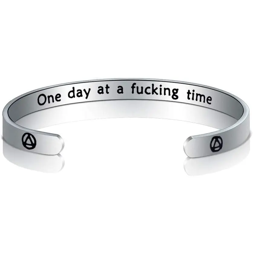 One Day At A Time Bracelet Sobriety    Bracelet