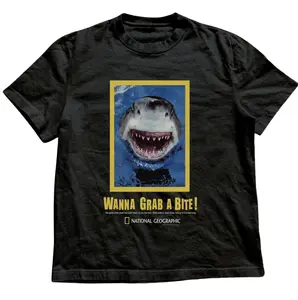 Shark “Wanna Grab a Bite” T-Shirt, Animal Tee, Gifts Shirt, Unisex Vintage Graphic Tees Gothic Grunge Y2k Emo Scene Amity Affliction Style Clothes Men Women Streetwear
