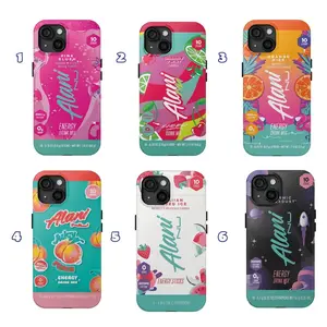 Many Flavors Alani Energy Drink Phone Case, Trendy Tough Protective Cover, Compatible with iPhone 11-17 Pro Max/Plus and Samsung Galaxy S23-25