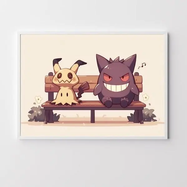 Mimikyu Anime Poster, Bedroom Wall Art, Unframed Japanese Home Decor, Perfect Gift for Anime Lovers, Home Decor