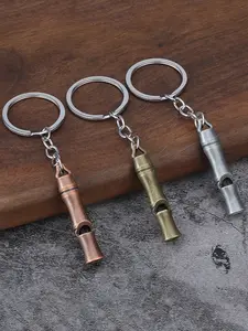Outdoor Survival Whistle Keychain, Portable Single Tube High Decibel Metal Whistle, Durable Material, Small and Lightweight, Perfect Gift, Scream Whistle