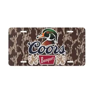 Coors Banquet Duck Camo Vanity License Plate, Car Tag, Truck Tag, Decorations, Gift For Him