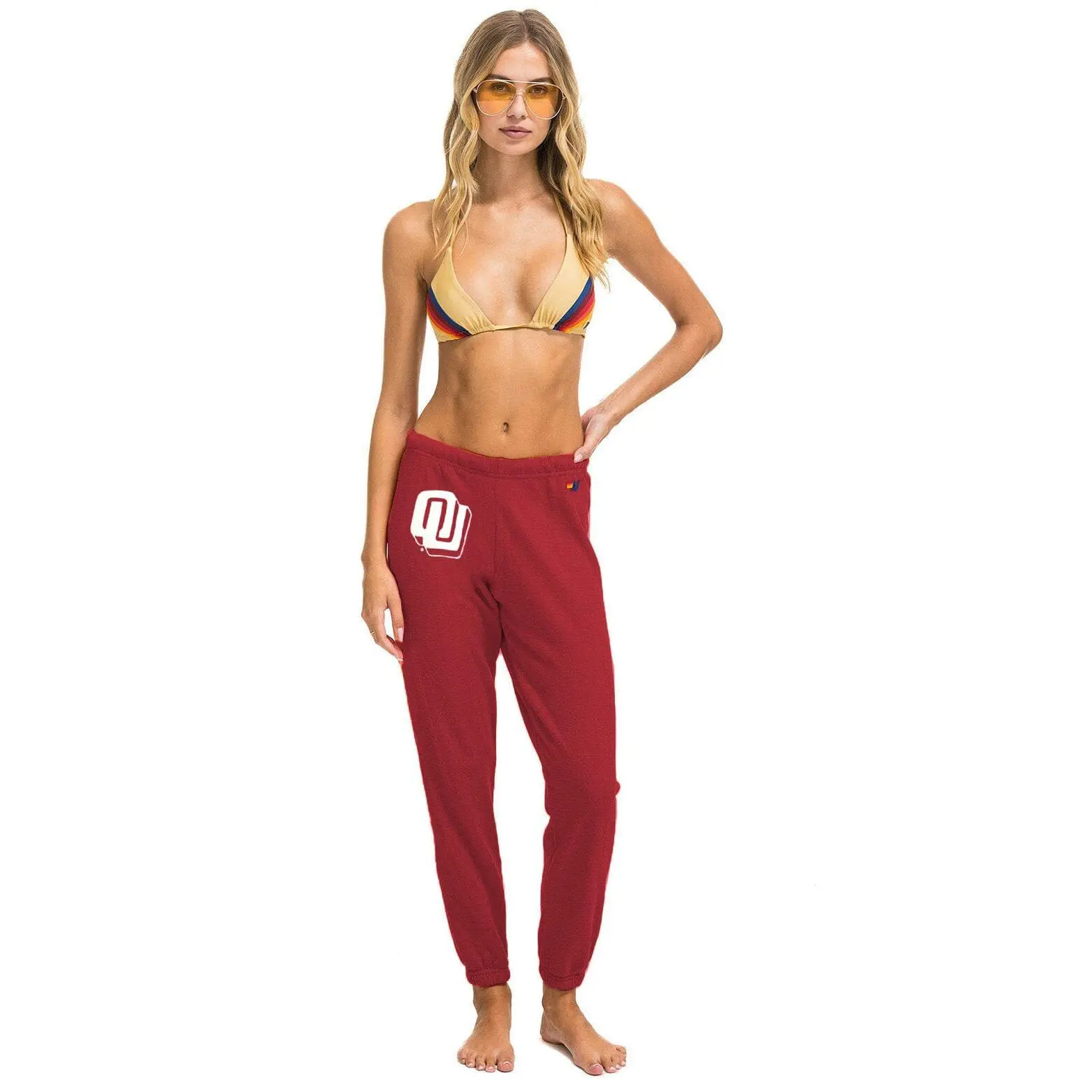 UNIVERSITY OF OKLAHOMA BOLT UNISEX SWEATPANTS - CRIMSON