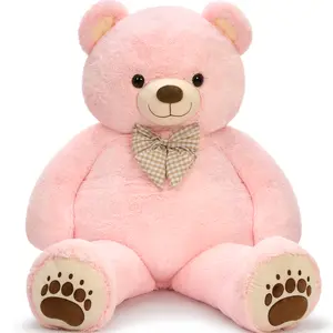 6ft Giant Teddy Bear Stuffed Animal, 72" Life Size Pink Teddy Bear Plush Toy, Big Stuffed Bear Gift for Girlfriend, Wife, Kids at Birthday Valentine's Day, Christmas, Baby Shower Decor