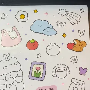 Coco Wyo Little Cuddles Coloring Book (Spiral Bound) & Sticker Set - Cozy Animal Designs, Lay-Flat Spiral Bound, Paper Pages (Office Art Supplies), Relaxation