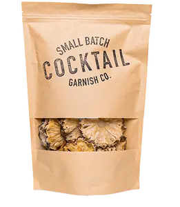 Small Batch Cocktail Garnish Co. Dried Pineapple Slices 15 Thinly Sliced Dehydrated Rings for Cocktails US Made