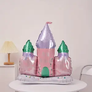 Castle Shaped Balloon, 1 Count Colorful Castle Balloon, Party Balloon, Birthday Balloon, Balloon Decorations, Party Decoration Supplies, Festive & Party Supplies