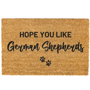 Hope You Like German Shepherds Doormat, Funny, Decorative Mat, Coir, Welcome Mat, Non-slip, Indoor, Outdoor