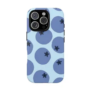 Blueberry Pattern Phone Case, Cute Berry Design, Unique Gift For Friends, Phone Accessories, Summer Vibe