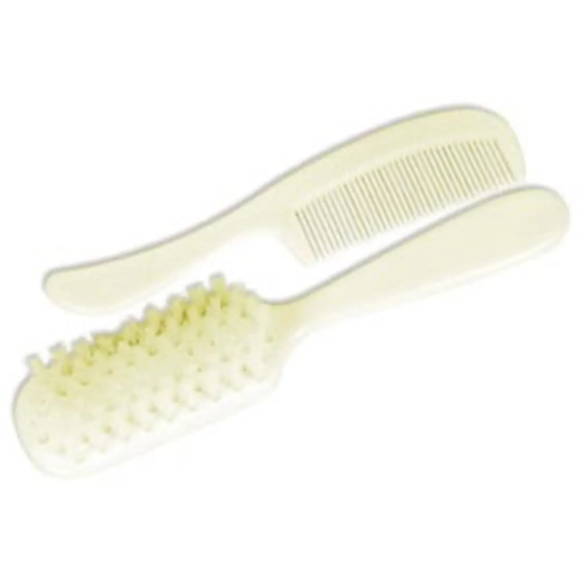 212 MAIN Baby Basic Comb & Brush Set - 22.62 x 12.87 x 12.87 Inches, Gentle Detangling Hair Care Tool with Soft Nylon Bristles, Rounded Tips, Skin-Friendly Scalp Safe for Infants