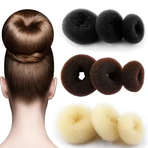 3pcs Sweet Donut Hair Bun Maker | for Women | Normal Hair Style, Relaxed-textured-hair | DIY Hair Design Tool