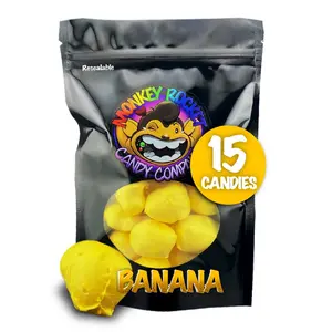 Monkey Rocket’s Banana Meteor Melts - Freeze Dried Saltwater Taffy - Light and Crunchy followed by a Satisfying Melt - Not Chewy sweet snack