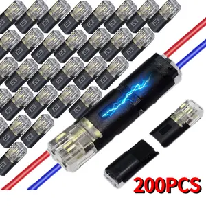 Tiny Wire Splicing Connector 6mm Thin – Quick Connect 22-18 AWG, 10A, No Twist, No Solder,Suitable for LED light strips