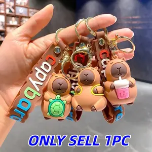 Creative Capybara Keychain Pendant Set, Cute Couple Phone Charm, Car Keyring Accessories, Perfect Gift for Friends & Family