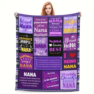 1Pc Nana Gifts Blanket, Nana Blanket With Letter Print, Nana Birthday Gifts, Gifts For Nana From Grandkids On Mothers Day, Christmas, Soft Throw Blankets Presents